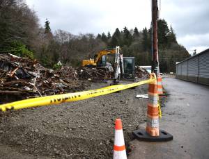 Matthew N. Wells / The Daily World 
The city of Aberdeen made two purchases of a few homes on the north side of Summit Street in East Aberdeen. The first purchase was $100,000 for three lots in the 1200 block of Summit Street. The second purchase was for a home at 109 South Fleet Street, which was a total loss from a fire. That purchase cost the city $35,000, according to Rick Sangder, the citys Public Works director. The purchases were made in order to raze the homes and clean up the area. The properties were purchased in anticipation of a future project to address the traffic conditions in the alley behind Starbucks and Aarons, Sangder said Monday afternoon.