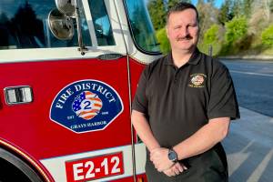 Michael S. Lockett / The Daily World 
John McNutt joined Grays Harbor Fire District 2 as the new chief on Jan. 1. An Air Force veteran and former fire chief in Alaska, McNutt said one of his major priorities is working out a plan to replace the districts vehicle fleet.