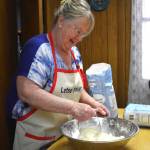 Matthew N. Wells / The Daily World
Glendora Dillon, who Lynette Reime called the groups Lefse Master, mashes the dough in preparation for the potato product to reach its final form. The sneaky-flavored, yet simple and delicious flatbread, will accompany a meal on Sunday afternoon that will allow people to try lutefisk, meatballs, potatoes and carrots. The dinner is by reservation. Reservations, which cost $30, can be had by calling Dixie Thompson at 360-533-2827. The dinner will be held at 717 Randall St., in Aberdeen.