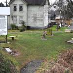 Kurt Cobain Memorial Park, seen from the Young Street Bridge, in North Aberdeen. The park sits about a two-minute walk from the childhood home of Cobain, the founder of Nirvana who is credited with starting the Grunge rock genre. The house that sits behind the sign is not part of the park. (Matthew N. Wells / The Daily World)