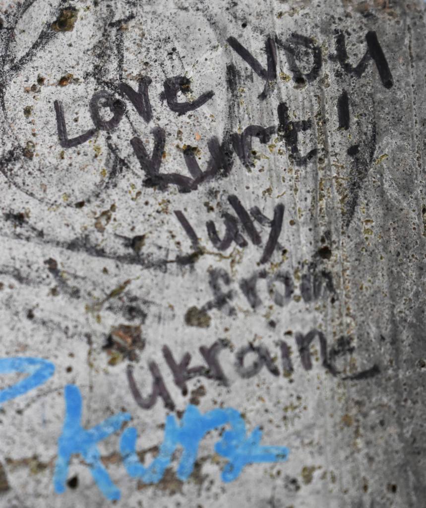 Love you Kurt! July from Ukraine, is an inscription on the guitar statue at Kurt Cobain Memorial Park. The message shows the love for the founding member of Nirvana is worldwide. (Matthew N. Wells / The Daily World)