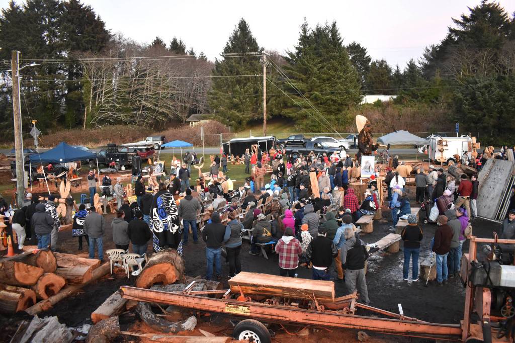 (Clayton Franke / The Daily World) Ivan Hass, an organizer of the "Burning Bear" festival, guessed that several hundred people attended the festival, the most ever, he said.