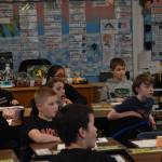 (Clayton Franke / The Daily World) Students at Satsop Elementary listened to a presentation on Friday, Feb. 10 by Jeff Hummel about his discovery of the shipwrecked SS Pacific.