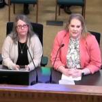 Jamie Jo Hiles (seated right), the foster mom of the missing 6-year-old girl Oakley Carlson, was one of the numerous individuals to give a testimony at a public hearing on Friday, Feb. 17, in Olympia, to advocate for the passage of H.B. 1397. She claims that reform of the child reunification policy in Washington is needed and that DCYF "played a part in the failure to protect her daughter." (Photo Courtesy of TVW)