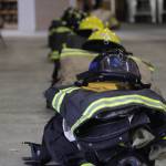 Photos by Michael S. Lockett / The Daily World
The accoutrements of firefighting lay stacked in orderly rows while members of the firefighter academy, held this year in Westport, are away on lunch on Feb. 18.
