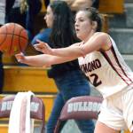 DAILY WORLD FILE PHOTO Raymond junior guard Kyndal Koski, seen here in a game on Feb. 4, was named to the 2B Pacific League First Team for the 2022-23 season.