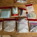 Elma police located substances suspected to be methamphetamine and fentanyl during a drug bust on Feb. 19. (Courtesy photo / Elma Police Department)