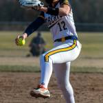 PHOTO BY FOREST WORGUM Aberdeen pitcher Lilly Camp surrendered just one hit in an 11-1 victory over Hoquiam on Wednesday at the Bishop Sports Complex in Aberdeen.