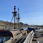 Michael S. Lockett / The Daily World
The crew of the Lady Washington is in the process of putting her together, readying the vessel for the 2023 sailing season.