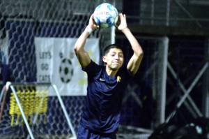 DAILY WORLD FILE PHOTO
Gilberto Lopez, seen here in a file photo, and the Aberdeen Bobcats are off to a 4-0 start after beating Black Hills 4-0 on Monday in Aberdeen. The Bobcats have not allowed a goal through four games this season.