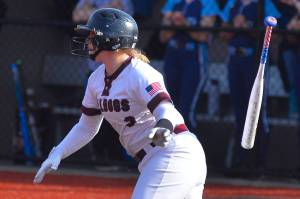 DAILY WORLD FILE PHOTO Montesanos Alisyn Parkin drove in five runs in the Bulldogs 6-3 win over Kentwood on Saturday in Montesano.