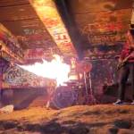 Courtesy of Joe Ty
From left: Joe Ty, Ripley Ty and Johnny Danger, of Juliet Tango, perform underneath the Young Street Bridge Wednesday evening April 5, in honor of Kurt Cobain.