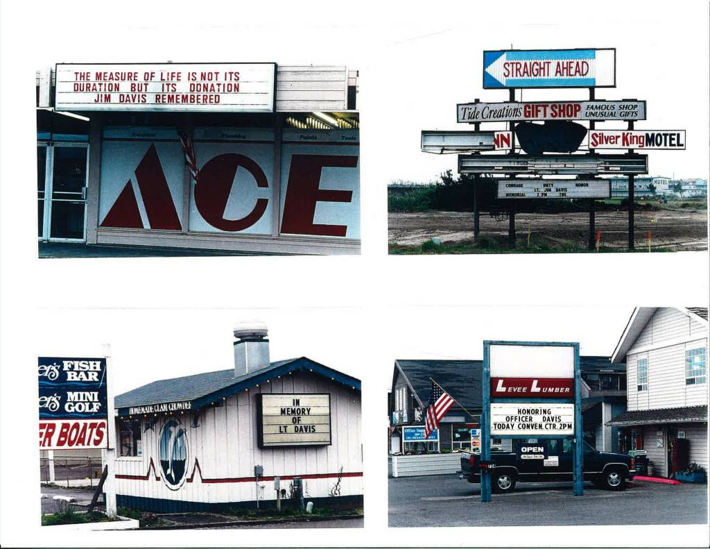 The outpouring of grief over the death of Lt. Jim Davis during a rescue was immediate and profound in Ocean Shores. Photo: The Davis Family