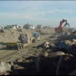 Photo: Port of Grays Harbor
Construction crews work to repair the jetty during its last major round of maintenance in 2000.