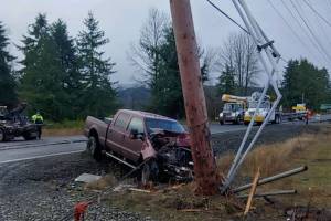 Courtesy photo / Grays Harbor PUD
Car crashes into power poles represented a much larger portion of causes for power outages in 2022, according to the Grays Harbor Public Utility District.