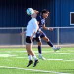 RYAN SPARKS | THE DAILY WORLD Aberdeen defender Hugo Garcia, right, is called for a foul against Tumwaters Gabe OConnor during the Bobcats 1-0 win in a 2A District 4 semifinal game on Tuesday in Aberdeen.