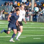 RYAN SPARKS | THE DAILY WORLD Aberdeen forward Elmer Torres (13) chases down the ball during the Bobcats 1-0 win over Tumwater in a 2A District 4 semifinal game on Tuesday in Aberdeen.