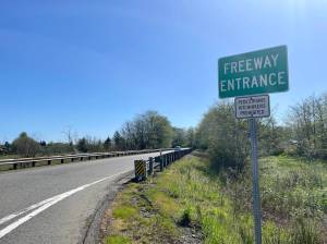 Michael S. Lockett / The Daily World
A motorcyclist was injured Tuesday in a single-vehicle crash near Montesano in an alleged drunk-driving incident.