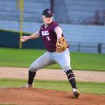 RYAN SPARKS / THE DAILY WORLD 
Montesano starting pitcher Cam Taylor tossed a complete game in the Bulldogs 4-2 victory over Elma in a 1A District 4 semifinal game on Tuesday at Olympic Stadium.