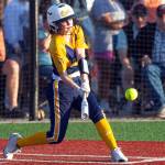 ALEC DIETZ / THE CHRONICLE 
Aberdeens Zoe Vessey takes a swing in a 2-0 win over W.F. West on Wednesday at Rec Park in Chehalis.