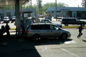Cosmopolis Police Chief Heath Layman chases a suspect in a kidnapping case on Monday in South Aberdeen. The children were safely returned. (Courtesy photo / Hoquiam Police Department)