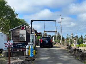 Clayton Franke / The Daily World
The current Q-Mart 1 store serves drivers just west of state Route 115 on the way to Ocean Shores. The Quinault Indian Nation plans to expand businesses, adding a gas station and car wash, on the north side of state Route 109, just before the turn toward Ocean Shores.
