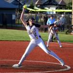 RYAN SPARKS | THE DAILY WORLD Aberdeen pitcher Lilly Camp allowed one hit in pitching a complete-game shutout in a 1-0 win over Columbia River in the 2A District 4 quarterfinals on Thursday in Chehalis.