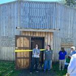 Courtesy of Jillanna Bickford / Elma Chamber of Commerce
From left, of the Twin Harbors Wildlife Center: Sonnya Wilkins, president and co-founder, Corrie Hines vice president and co-founder, and Lauri Leirdahl, secretary, at the raptor flight buildings ribbon cutting ceremony on May 16.