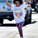 SUBMITTED PHOTO A competitor celebrates during the AJ West Elementary School Fun Run on Friday in Aberdeen.