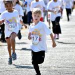 SUBMITTED PHOTO AJ West first-grader Kyle Demasters placed fifth at the 2023 Fun Run on Friday in Aberdeen.