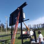 Courtesy of Frank Elduen
The new North Beach scoreboard was installed by Coastline Sign and wired by Buck Electric.