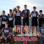 SUBMITTED PHOTO The Raymond Seagulls boys track team earned a state trophy by placing fourth overall at the 2B State Championships on Saturday in Yakima.