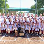PHOTO BY SHAWN DONNELLY 
The Montesano Bulldogs pose for a team photo after winning the 1A State Softball Championship with an 8-2 win over Royal on Sunday at the Columbia Playfields in Richland.