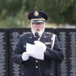 Veterans of Foreign Wars Post 224 post commander Anthony Magri speaks during a Memorial Day Ceremony at Fern Hill Cemetery on May 29. (Michael S. Lockett / The Daily World)