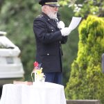Veterans of Foreign Wars Post 224 post commander Anthony Magri delivers the address of the Missing Man Table during the Memorial Day Ceremony at Fern Hill Cemetery on May 29. (Michael S. Lockett / The Daily World)