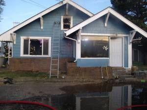 Courtesy photo / Aberdeen Fire Department
Firefighters confronted a persistent house fire in Aberdeen on Monday afternoon and again on Tuesday morning after it flared back up.
