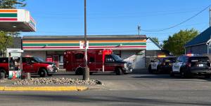 Police are investigating a death that occurred Wednesday morning at a North Aberdeen convenience store. (Courtesy photo / David Marcell)