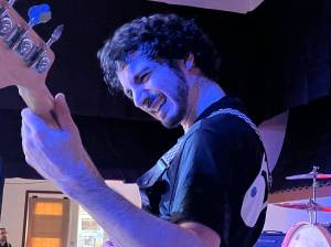 Matthew N. Wells / The Daily World
Seth DC, as hes known, electrified the crowd at The Loading Dock on Friday night. As the new bassist for the band Luck, he wowed the audience with his stage presence.