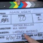Matthew N. Wells / The Daily World
The film card for Mia Moore Marchants sci-fi romance indie film Again Again, shows the small crew was preparing to shoot the first take for a scene for her first feature film on Tuesday. Marchant hopes filming in her hometowns of Aberdeen and Hoquiam  she lived in both  will be successful. Marchant said she wants to make Aberdeen look really cool.