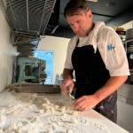 Matthew N. Wells / The Daily World
Andy Bickar, owner and executive chef at Rediviva, prepares gnudi and his sourdough focaccia Saturday afternoon. The sourdough focaccia is one of the most craved appetizers at Rediviva. Sometimes, the freshly-baked bread loaf turns into an entree, but thats just fine.