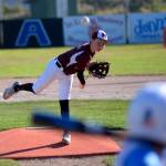 RYAN SPARKS | THE DAILY WORLD 
Montesano Little Leaguer Madden Maruska throws a pitch during a 9-3 loss to Larch Mountain in a District 3 8-10 championship game on Thursday at Lloyd Murrey Park in Elma.