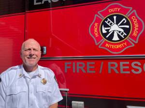 Michael S. Lockett / The Daily World
New East Grays Harbor Fire & Rescue Chief Kenny Ward joined the department on July 10, coming from the Midwest.