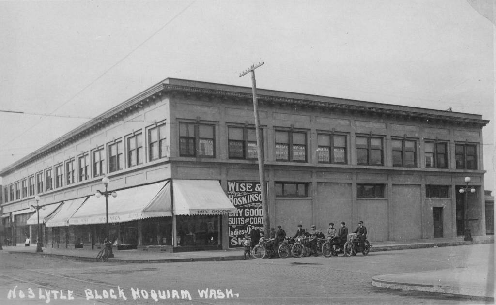 A glance at the La Vogue building in the first couple years after its initial construction in 1910, according to John Larson, director of Polson Museum. Two brothers — Joseph and Robert Lytle — constructed the building. They operated the Lytle logging Company and Hoquiam Lumber and Shingle Co., according to Larson. "Though only built as a two-story structure, I recall early new articles indicating it was designed with the thought it could be expanded to as much as five stories," Larson said. The longest owner of the building was the Bitar family. The Bitars opened the La Vogue Department store in the Wise & Hoskinson space in 1922. (Provided photo)