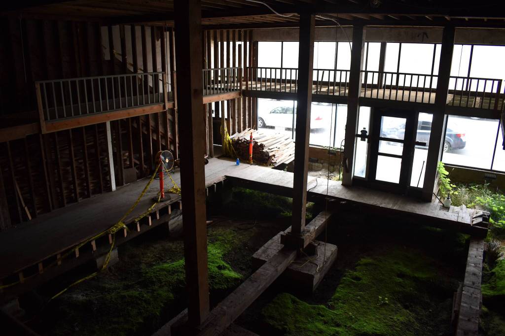 Heres a look at the roots of the old La Vogue Cyclery. While the space in its current form is nowhere near finished, once the space is finished it will become a small department store. (Matthew N. Wells / The Daily World)