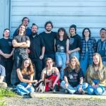 Rachel Kendra
The 16-person film crew from the feature film Again Again takes a moment out of their busy schedule for a fun, group photo taken by the crews behind-the-scenes photographer.