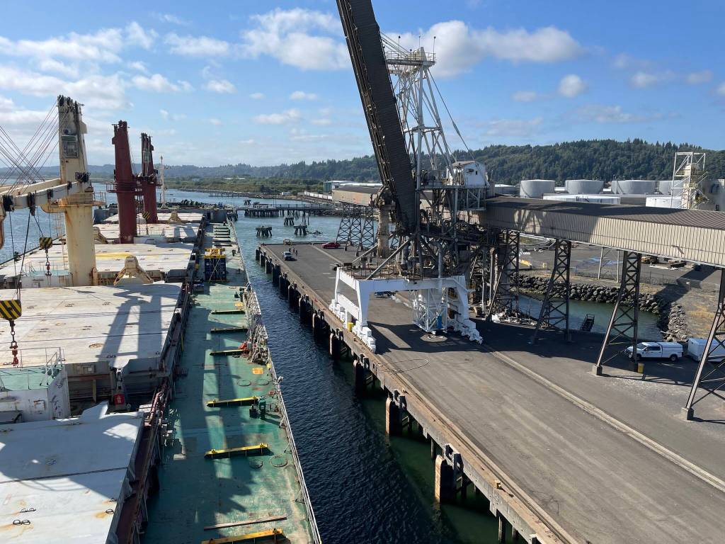Michael S. Lockett / The Daily World
Navigating the huge cargo vessels in Grays Harbors confined waterways is no mean feat.