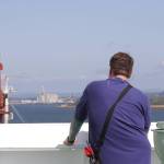 Michael S. Lockett / The Daily World
Harbor pilot Capt. Ryan Leo of the Port of Grays Harbor navigates the SLNC Severn into the ports loading terminals on July 27.