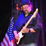 Don Stone, a Harborite who plays lead guitar for The Six, seemed to be the hardest working musician Friday night at the Grays Harbor County Fair. Stone also played with Alex Mabey and Ericka Corban. (Matthew N. Wells / The Daily World)