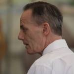 Michael Robert Moore, 58, looks on during his trial for murder at the Grays Harbor County Courthouse on Aug. 18. (Michael S. Lockett / The Daily World)