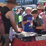 Matthew N. Wells / The Daily World
BS BBQ, starring a trio of Aberdeen High School teachers and one of their sons, won Summerfests Peoples Choice award for best tri-tip beef, won the beans category during the official BBQ competition and placed third in the ribs category. The team  of Jesse Winter and his son, William Rabung and John Kranich  raked in a total of $600 for their efforts.
